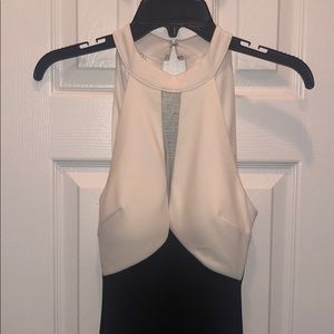 Black and white formal/prom dress.